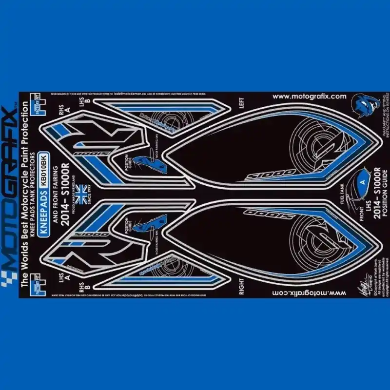 Motografix Front- & Tankschutz Knie Pads passend für BMW S 1000 R 2014-2016 Highlight