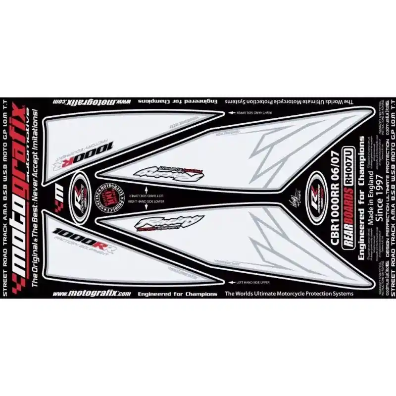 Schneller Versand Motografix Steinschlagschutz hinten passend für Honda CBR 1000 RR 2006-2007
