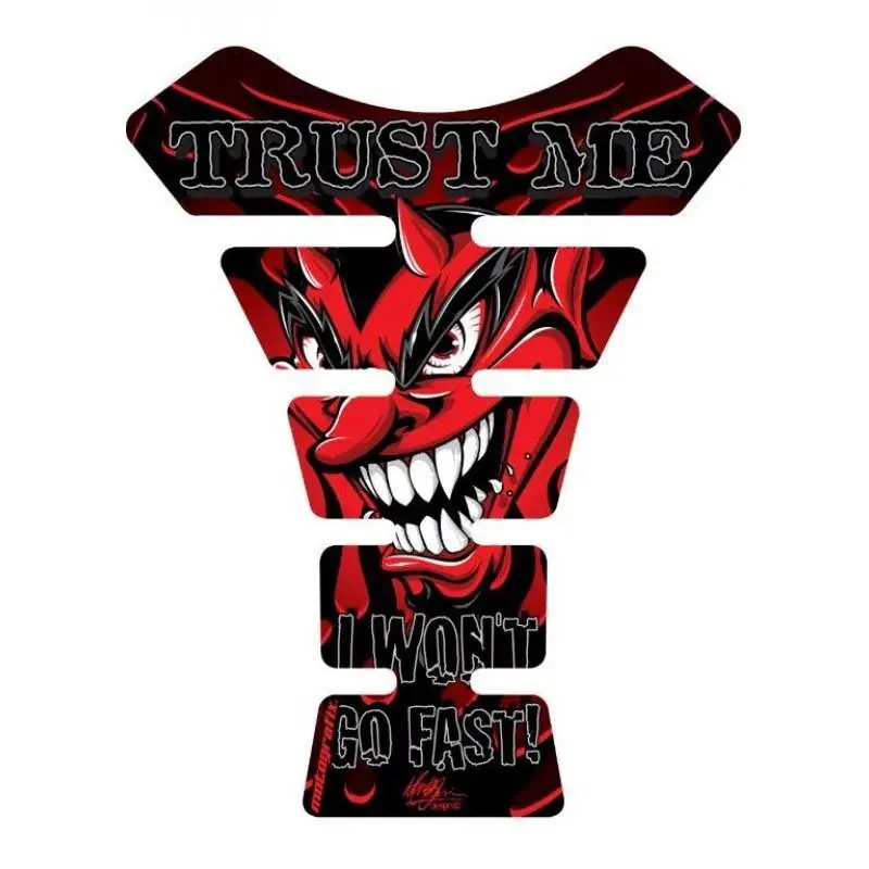 Preisknaller Motografix Trust Me I Wont Go Fast Devil Red 3D Gel Tank Pad Protector ST059R