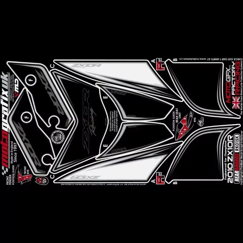 Motografix Steinschlagschutz hinten passend für Kawasaki ZX-10 R 2010 Finale Aktion