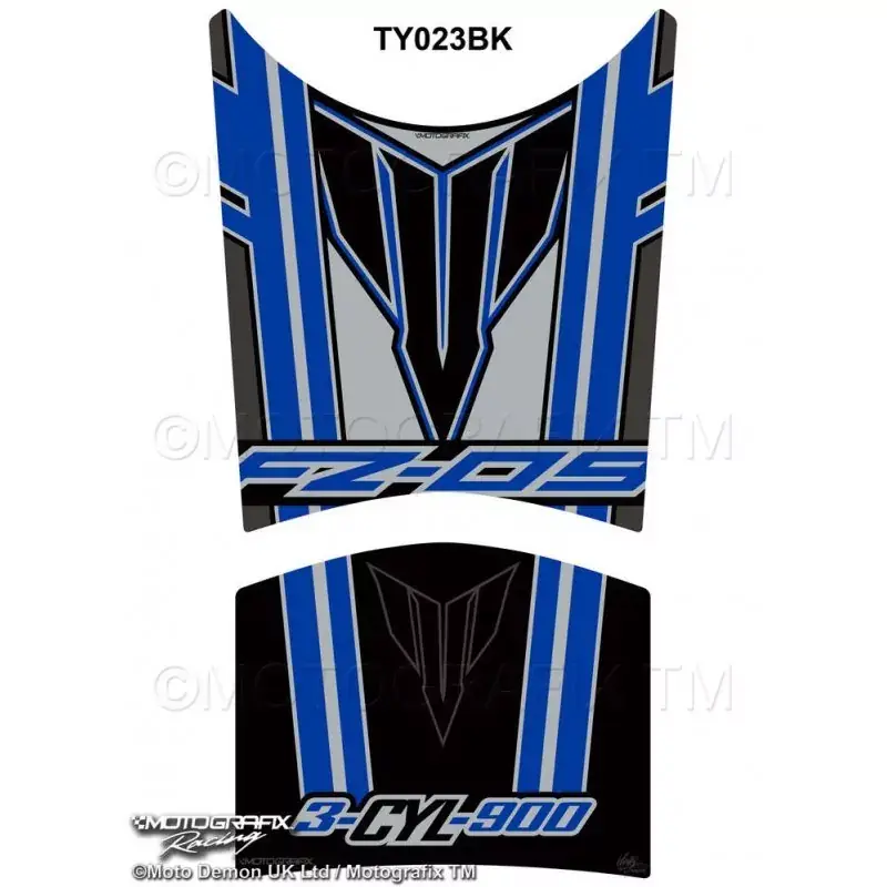Motografix 3D Gel Tank Pad Blue/Black passend für Yamaha FZ-09 Meistverkauft
