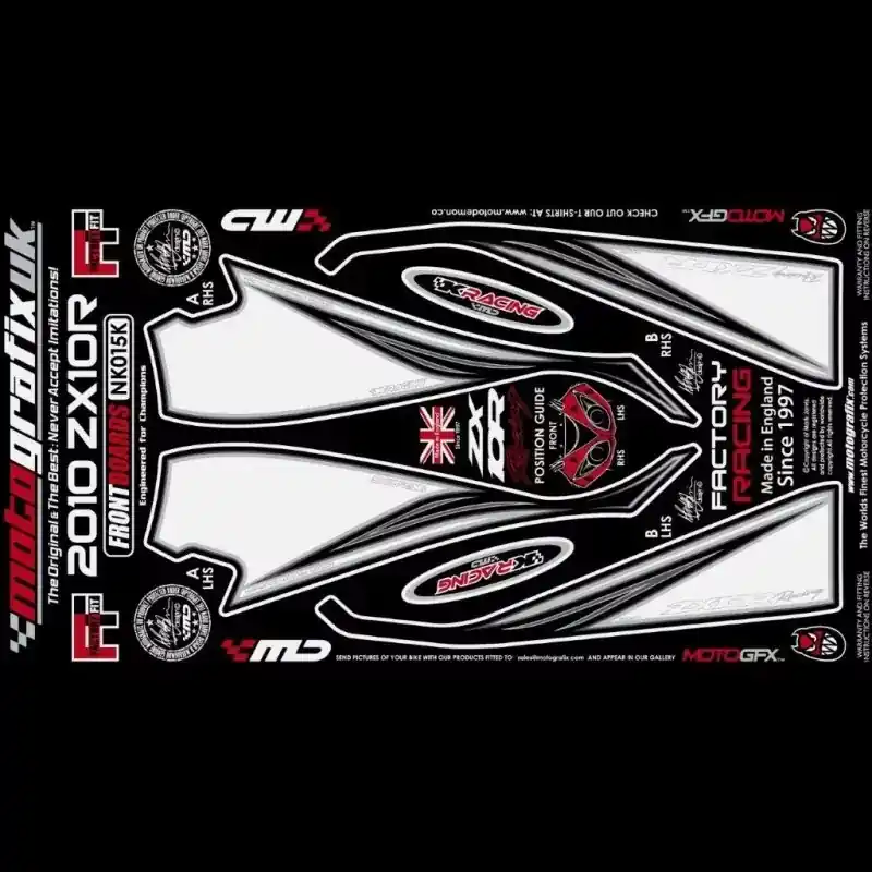 Motografix Steinschlagschutz passend für Kawasaki ZX-10R 2008-2010 Direkt Vom Hersteller