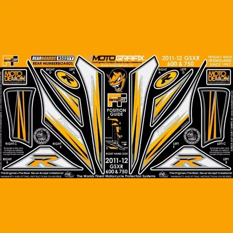 Motografix Steinschlagschutz hinten passend für Suzuki GSX-R 600 / 750 2011- RS021Y Jetzt Bestellen