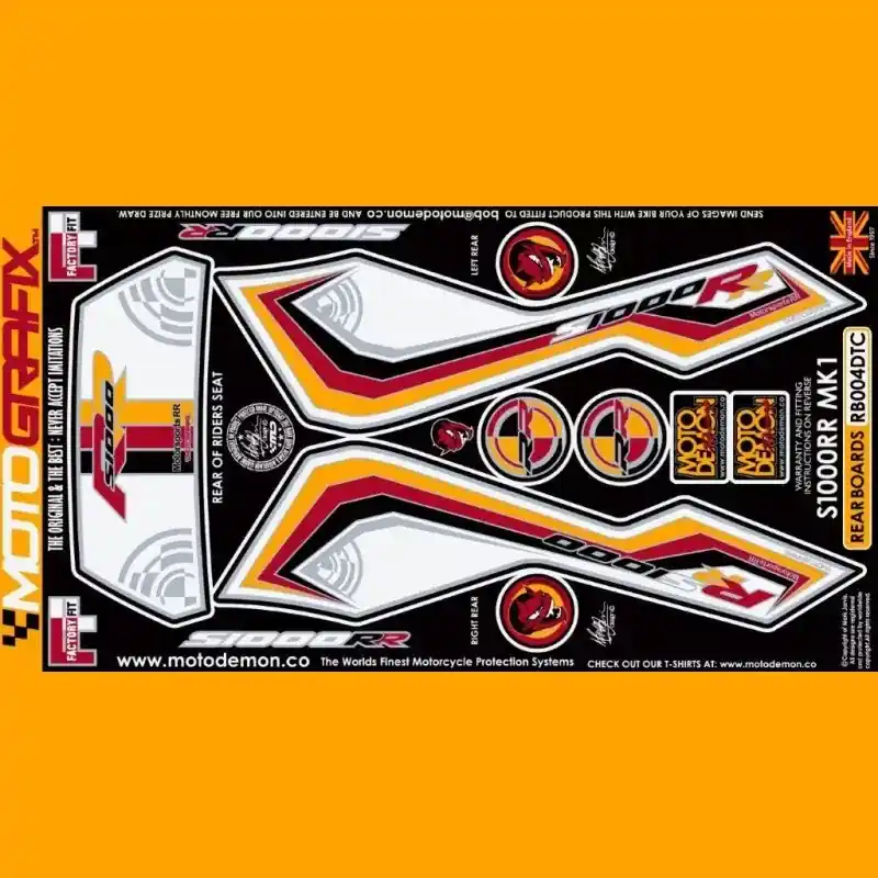 Markenprodukt Motografix Steinschlagschutz hinten passend für BMW S 1000 RR 2009-2011