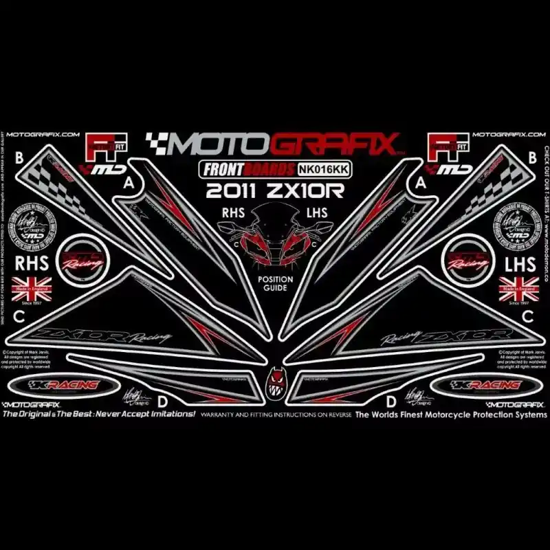Schneller Versand Motografix Steinschlagschutz vorn passend für Kawasaki ZX-10 R 2011-2015