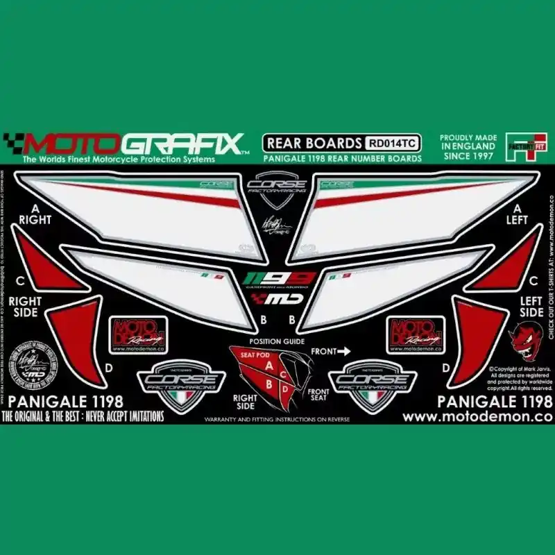 Motografix Steinschlagschutz hinten passend für Ducati 899 / 1199 Panigale Neu Im Sortiment