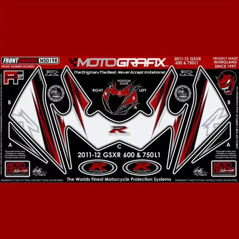 Motografix Steinschlagschutz vorn passend für Suzuki GSX-R 600 / 750 2011– Solange Der Vorrat Reicht