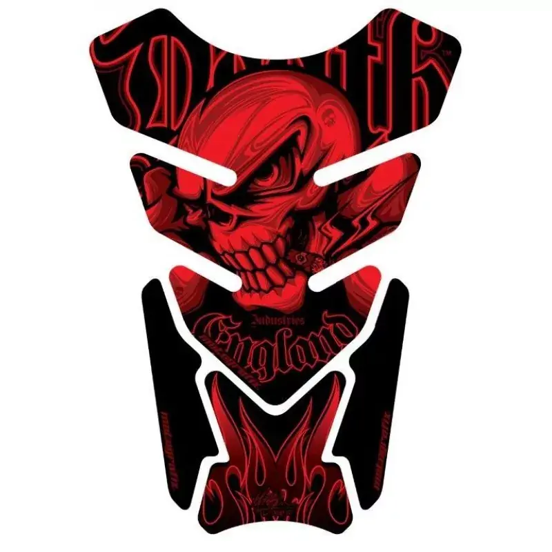 Motografix Death Skull Red 3D Gel Tankpad Protector ST075R Top-Seller