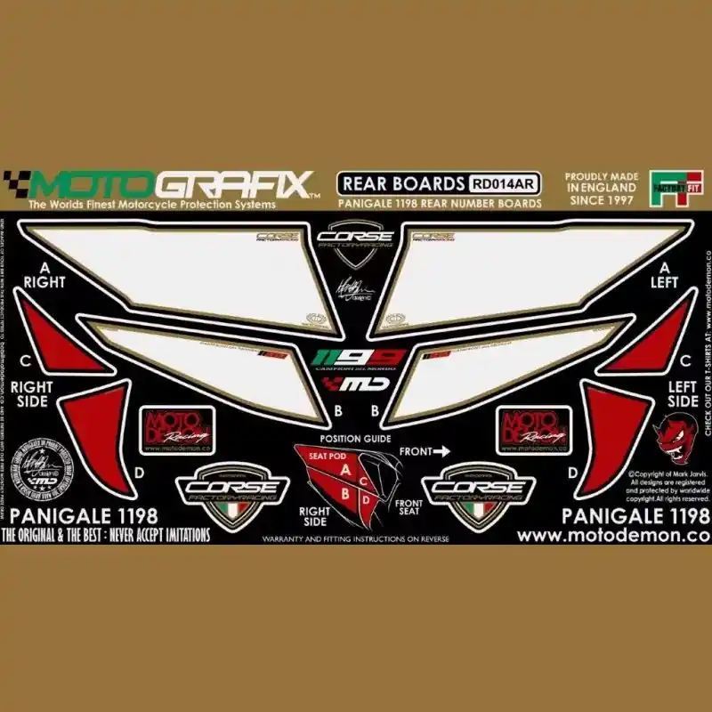 Motografix Steinschlagschutz hinten passend für Ducati 899 / 1199 Panigale Kracherpreis