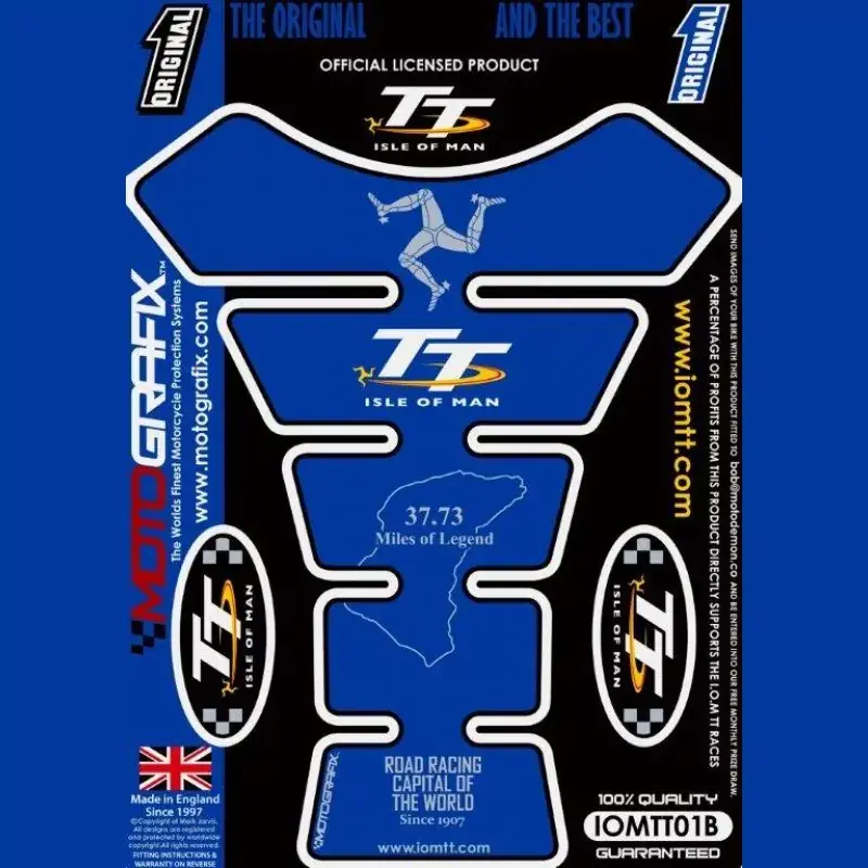 Motografix 3D Gel Tank Pad Protector Isle Of Man TT IOMTT01B Preisreduziert
