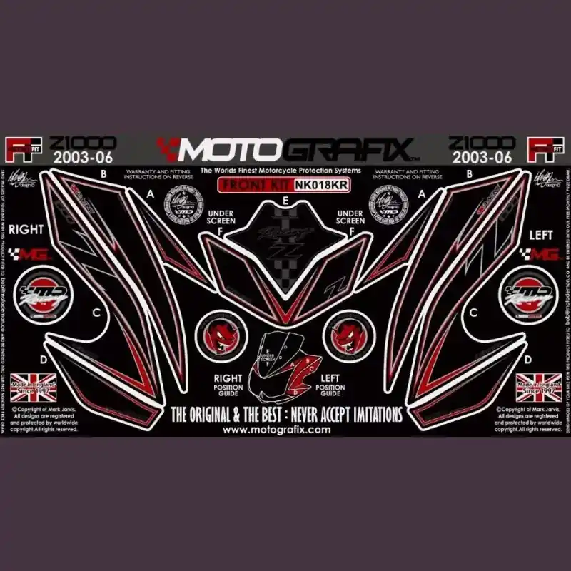 Sichere Zahlung Motografix Steinschlagschutz vorn passend für Kawasaki Z 1000 2003-2006