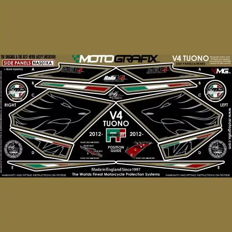 Sichere Zahlung Motografix Steinschlagschutz hinten passend für Aprilia Tuono V4 2011-2014