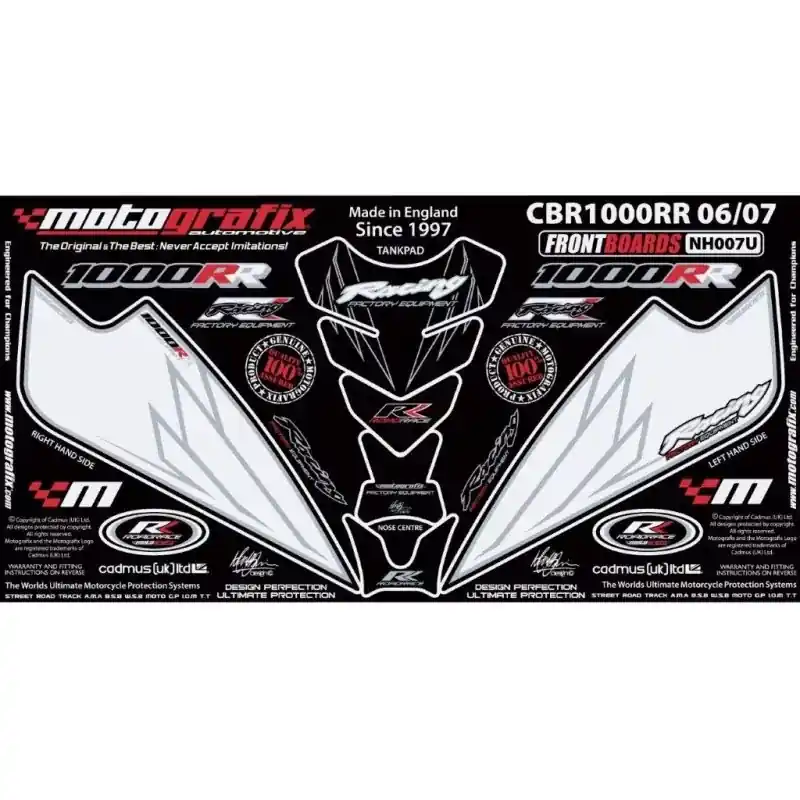 Schneller Versand Motografix Steinschlagschutz Set passend für Honda CBR 1000 RR 2006-2007