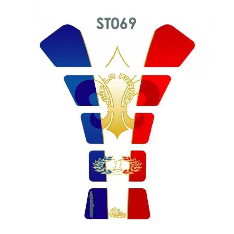 Jetzt Bestellen Motografix French Tricolour 3D Gel Tank Pad Protector ST069