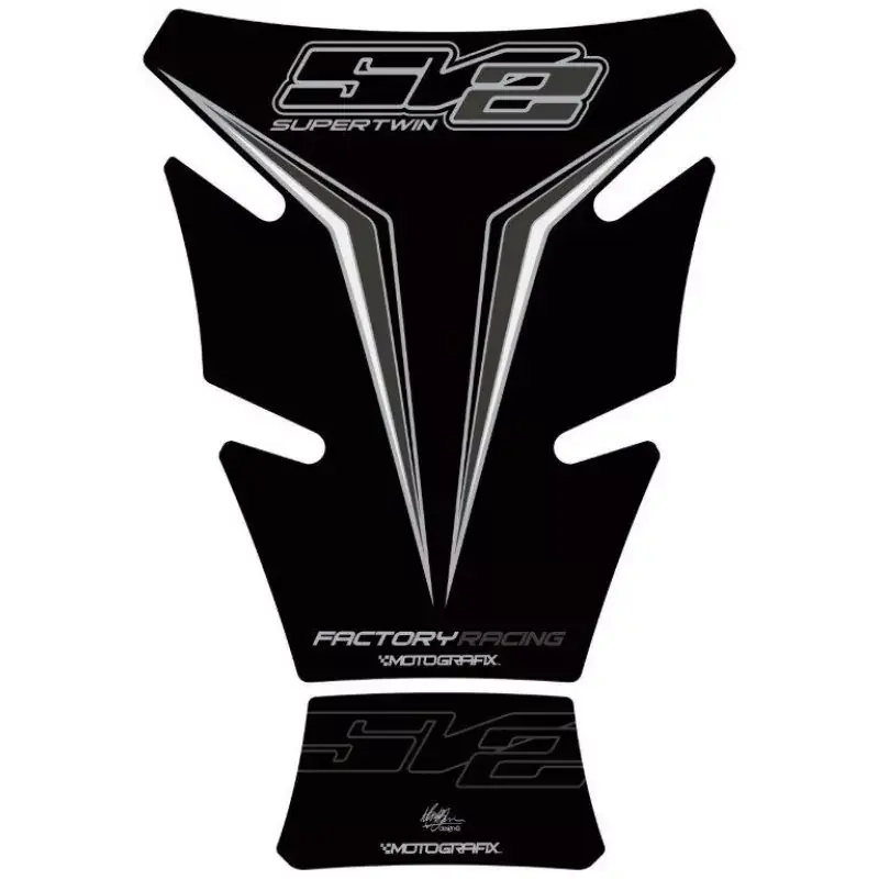 Motografix 3D Gel Tankpad passend für Suzuki SV 650 / 1000 Super Twin – Rot TS028K Expressversand