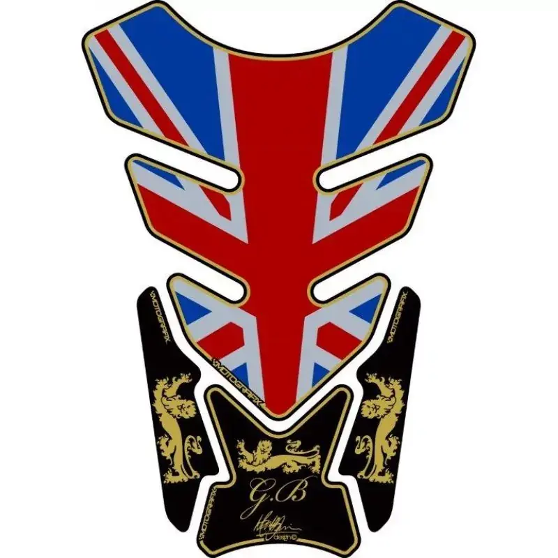 Jetzt Kaufen Motografix Union Jack Gold 3D Gel Tank Pad Protector ST087A