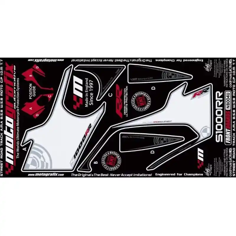 Markenprodukt Motografix Steinschlagschutz vorn passend für BMW S 1000 RR 2009-2011