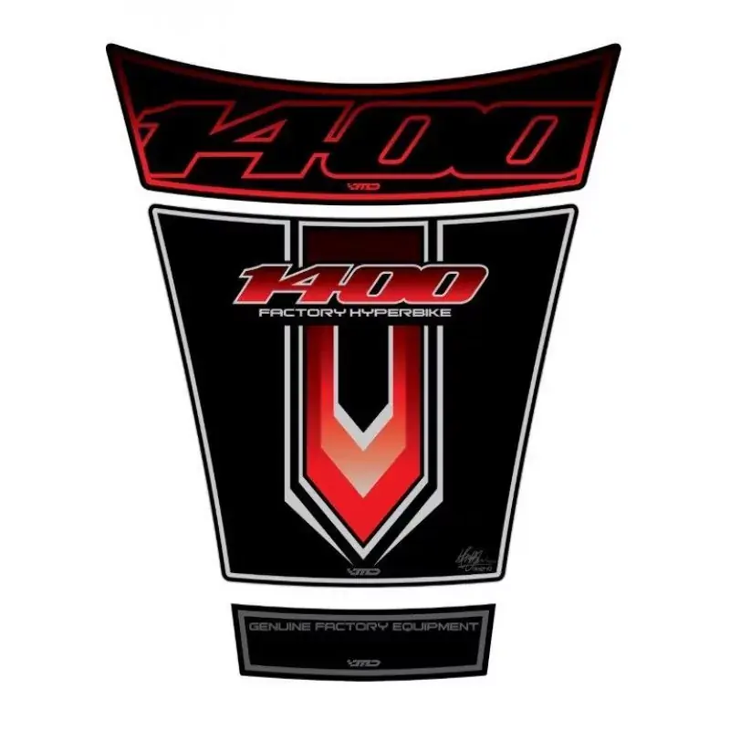 Bestpreis Motografix 3D Gel Tankpad Schwarz Rot passend für Suzuki GSX 1400