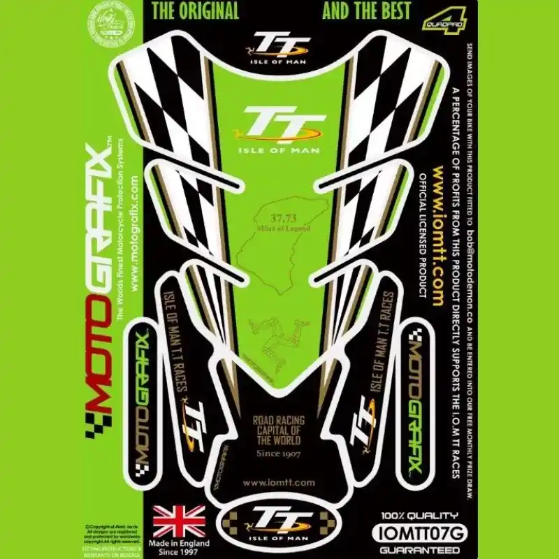 Expressversand Motografix Isle Of Man TT Races 3D Gel Tank Pad Protector IOMTT07G