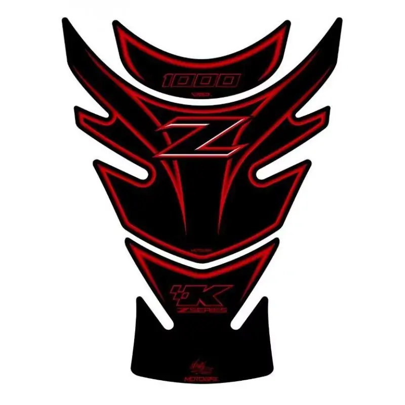 Neue Ware Motografix 3D Gel Tank Pad Protector Black/Red passend für Kawasaki Z 1000