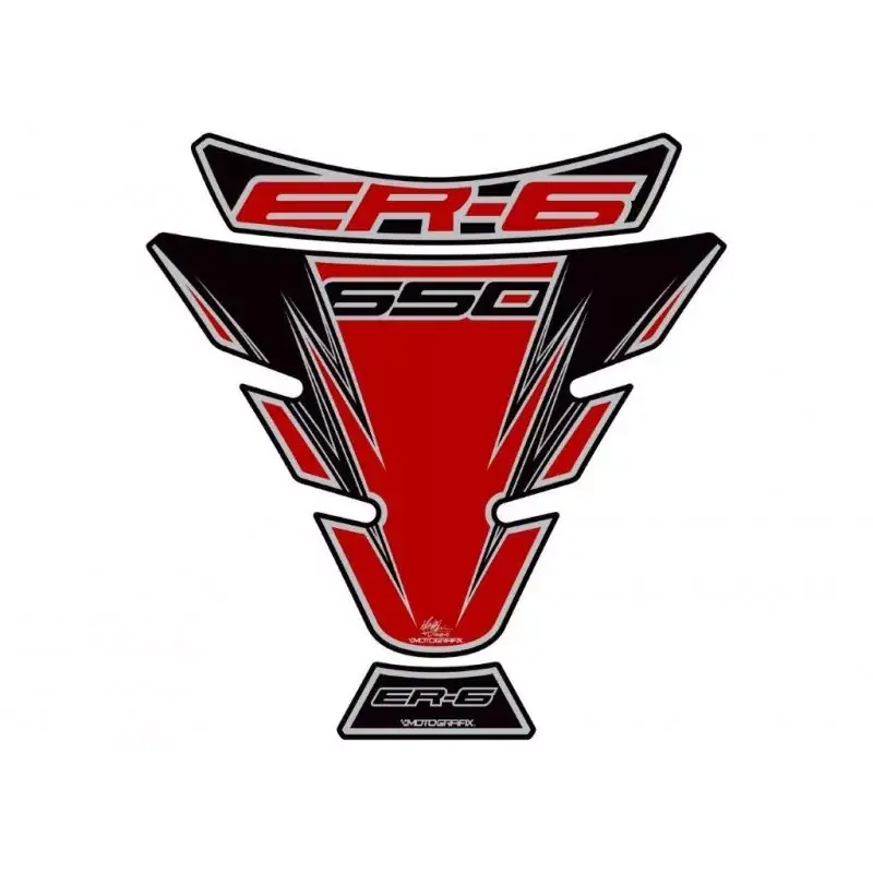 Motografix 3D Gel Tank Pad Rot passend für Kawasaki ER-6 650 Beliebt