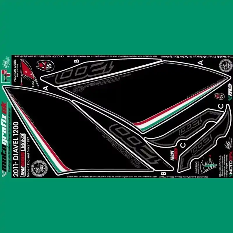 Motografix Steinschlagschutz hinten passend für Ducati Diavel 1200 RD012K Billig