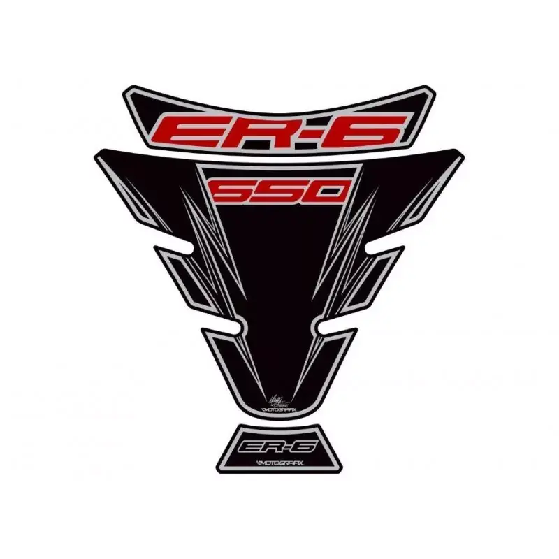 Kostenloser Rückversand Motografix 3D Gel Tank Pad Schwarz passend für Kawasaki ER-6 650