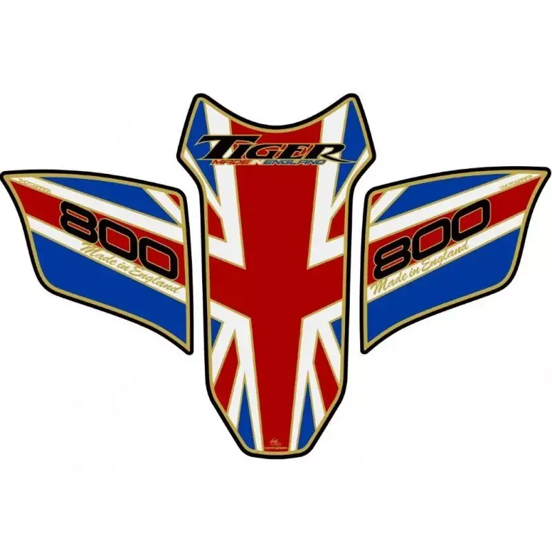 Highlight Motografix Union Jack 3D Gel Tank Pad Protector passend für Triumph Tiger 800