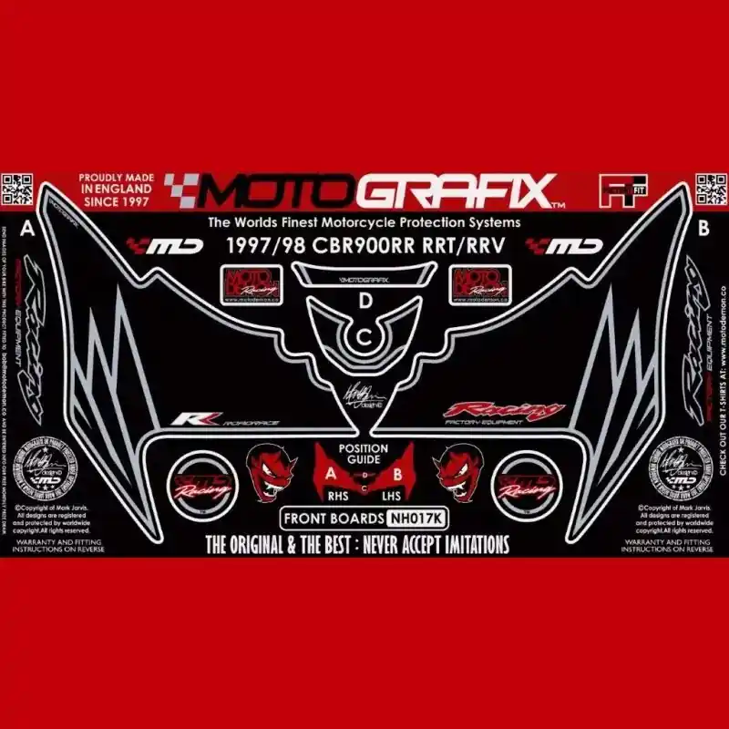 Motografix Steinschlagschutz passend für Honda CBR 900 RR 1996-1997 Kostenfreie Lieferung