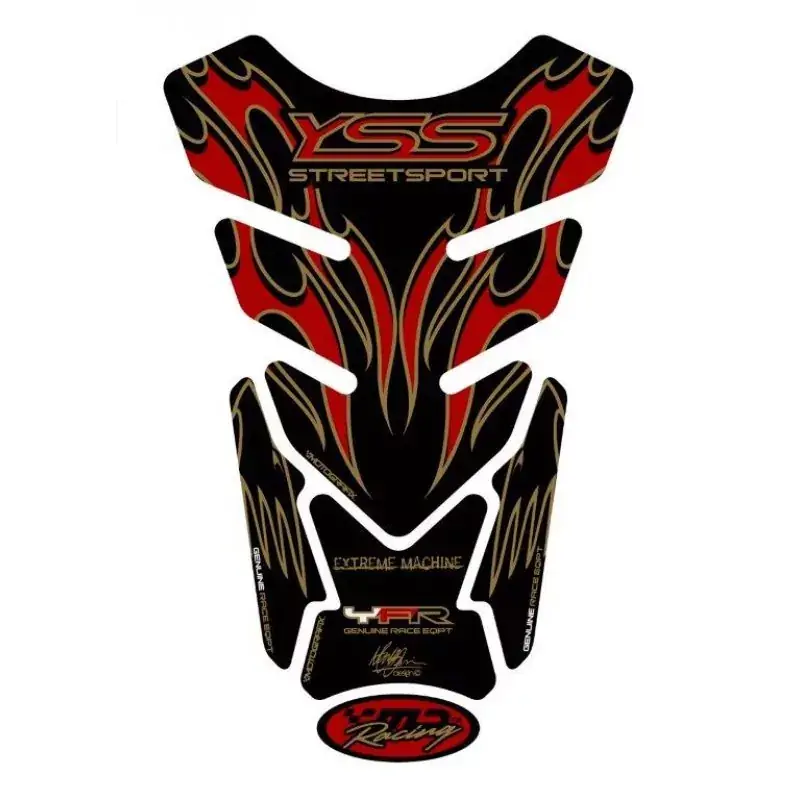 Motografix 3D Gel Tank Pad Schwarz/Rot passend für Yamaha Streetsport Finale Aktion