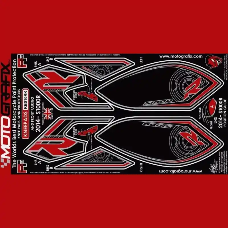 Neu Motografix Front- und Tankschutz Knie Pads passend für BMW S 1000 R 2014-2016