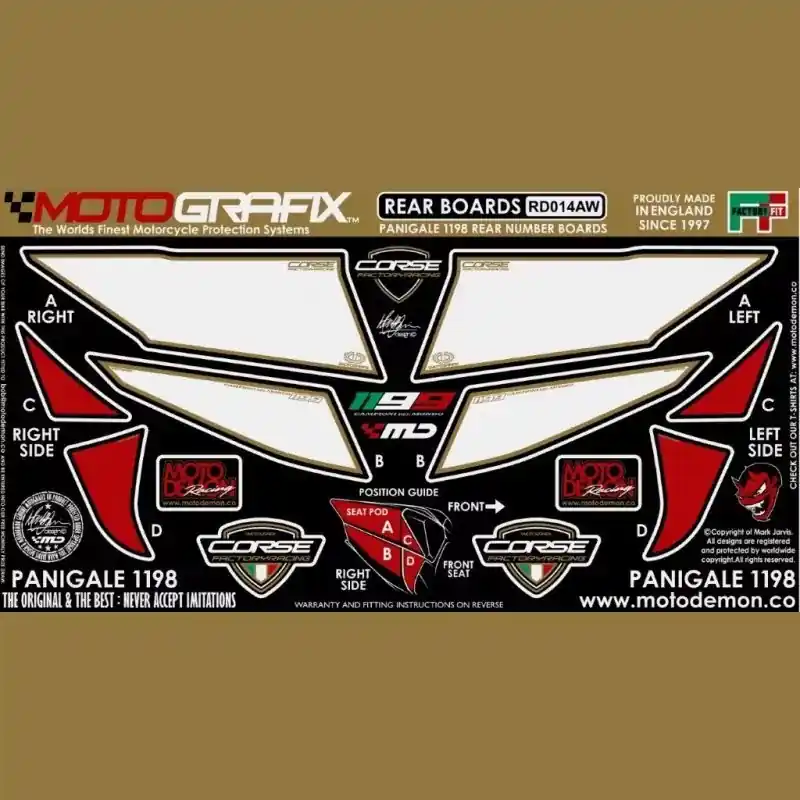 Sonderangebot Motografix Steinschlagschutz hinten passend für Ducati 899 / 1199 Panigale