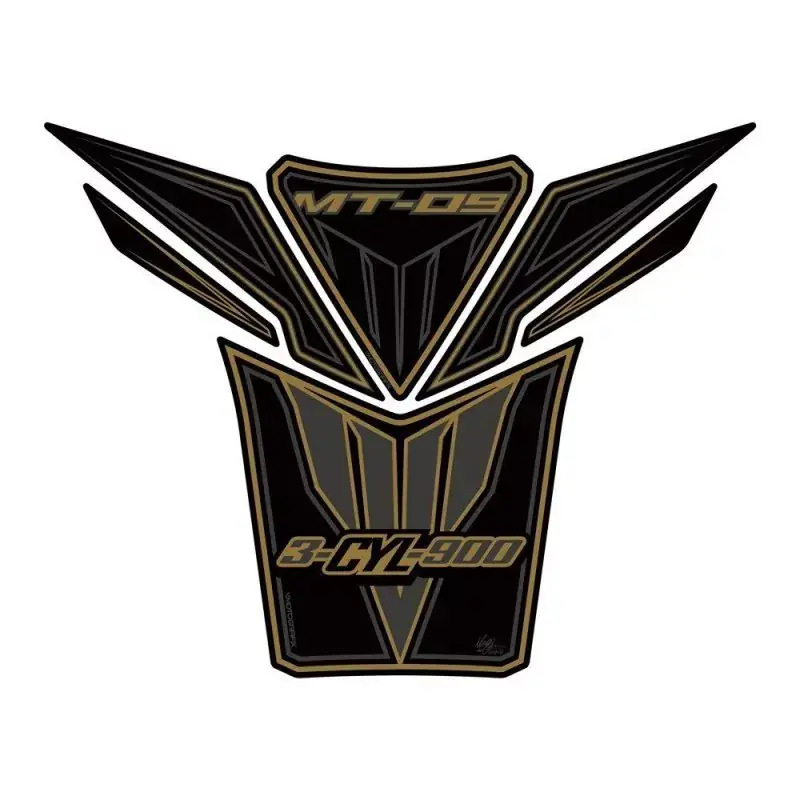 Motografix 3D Gel Tank Pad Black/Gold passend für Yamaha MT-09 Neu Im Sortiment