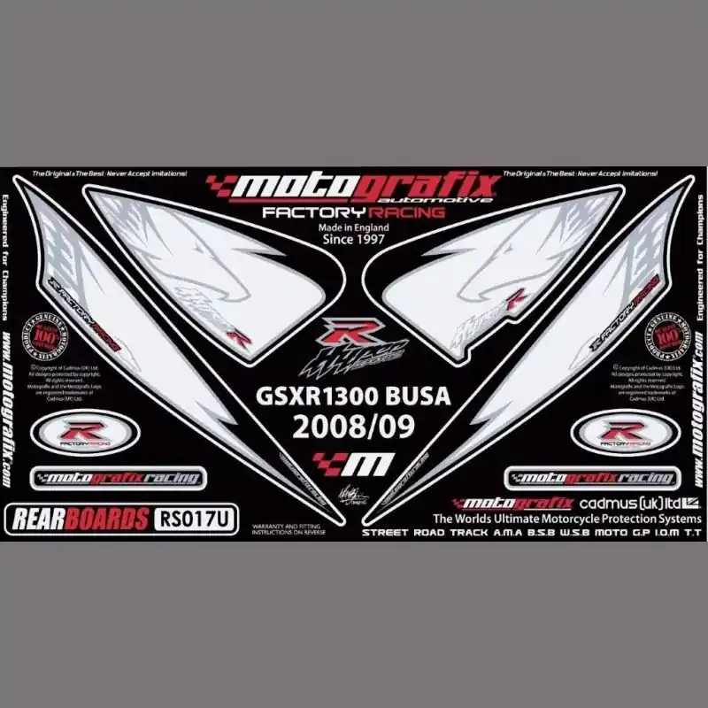 Motografix Steinschlagschutz hinten passend für Suzuki GSX-R 1300 R Hayabusa 2008- Heißes Angebot