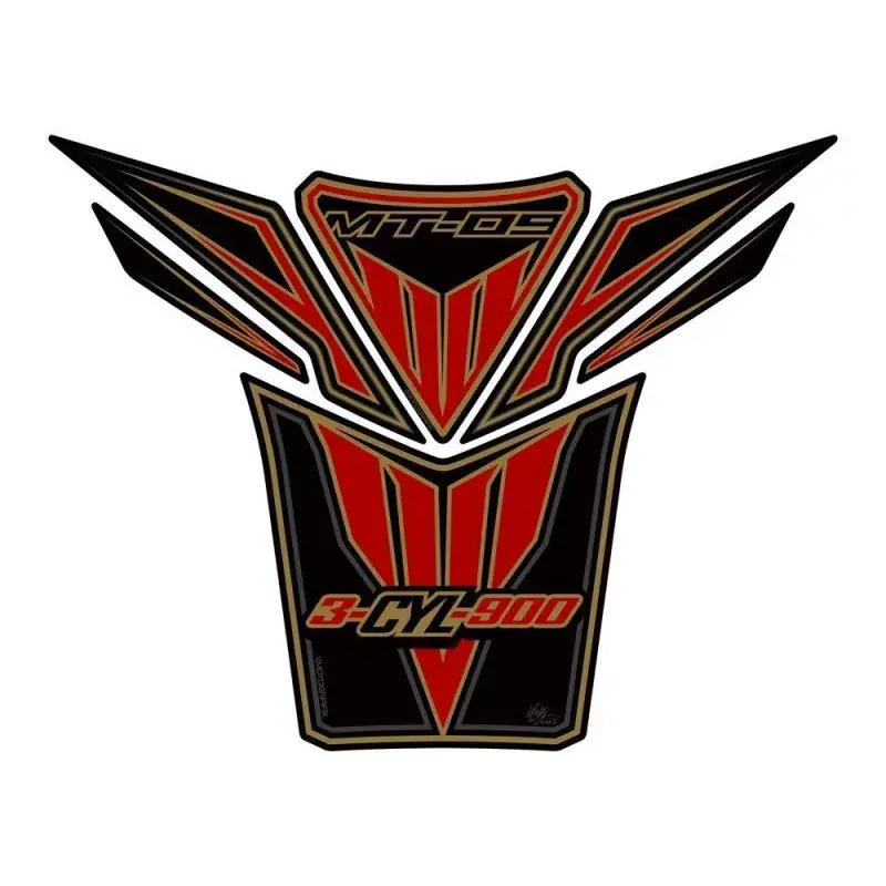 Bestpreis Motografix 3D Gel Tankpad Schwarz/Rot passend für Yamaha MT-09