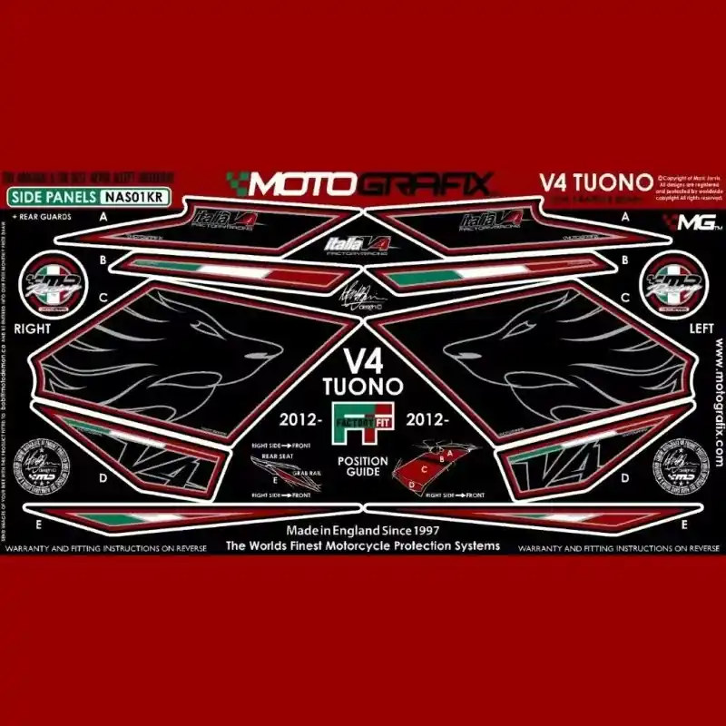 Neu Im Sortiment Motografix Steinschlagschutz hinten passend für Aprilia Tuono V4 2011-2014