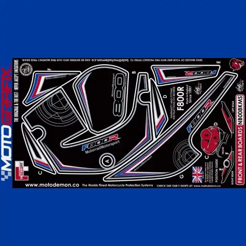 Motografix Steinschlagschutz Set passend für BMW F 800 R 2009-2014 Preis Gesenkt