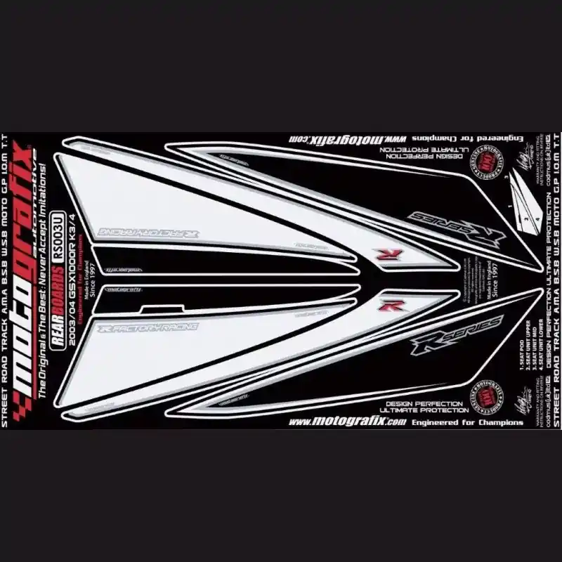 Zertifiziert Motografix Steinschlagschutz hinten passend für Suzuki GSX-R 1000 2003-2004