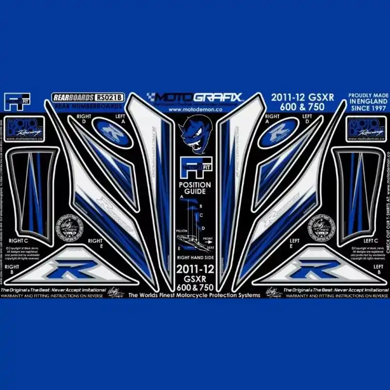 Neue Kollektion Motografix Steinschlagschutz hinten passend für Suzuki GSX-R 600 / 750 2011-