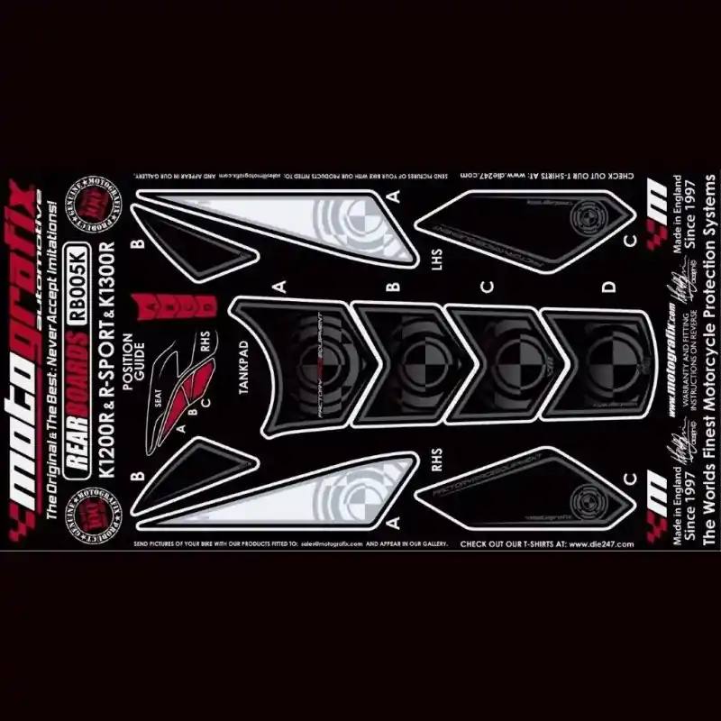 Motografix Steinschlagschutz Set passend für BMW K 1200 R 2007 Mega-Angebot