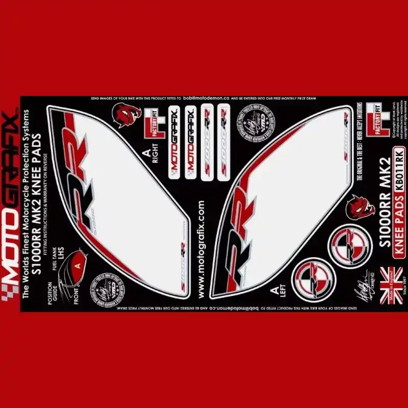 Motografix Tankschutz Knie Pads passend für BMW S 1000 RR 2015-2016 Direkt Vom Hersteller