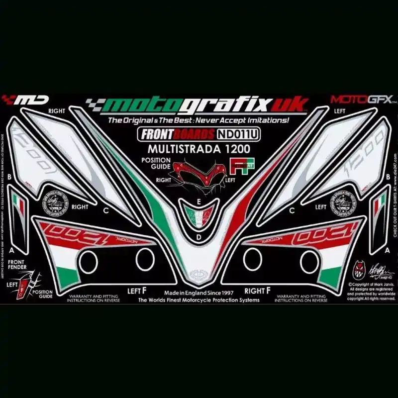 Versand Am Gleichen Tag Motografix Steinschlagschutz vorn passend für Ducati Multistrada 1200 2010–2014