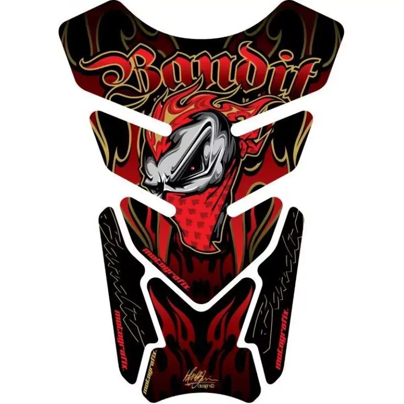 Expressversand Motografix Bandit Red 3D Gel Tank Pad Protector ST078R