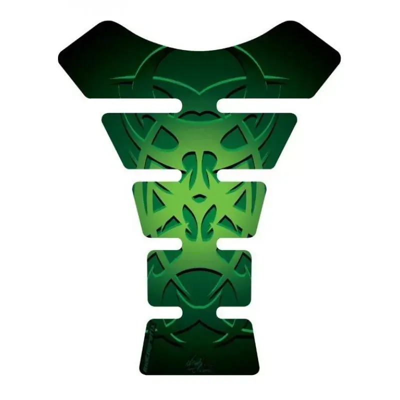 Preisreduziert Motografix Celtic Tribal Tattoo Green 3D Gel Tank Pad Protector