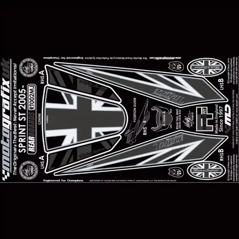 Motografix Steinschlagschutz hinten passend für Triumph Sprint ST 2005-2009 Markenprodukt