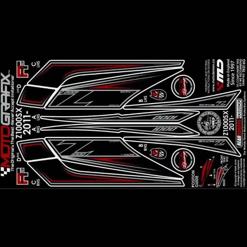 Nur Für Kurze Zeit Motografix Steinschlagschutz hinten passend für Kawasaki Z 1000 SX 2011-2016