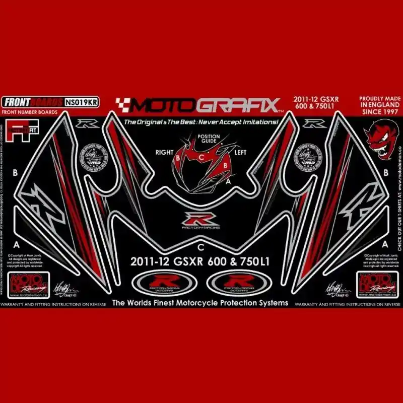 Motografix Steinschlagschutz vorn passend für Suzuki GSX-R 600 / 750 2011- Preisreduziert
