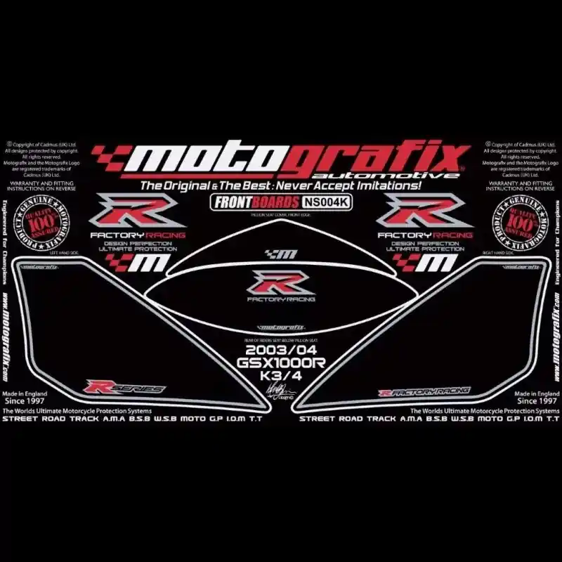 Markenware Motografix Steinschlagschutz vorn passend für Suzuki GSX-R 1000 2003-2004