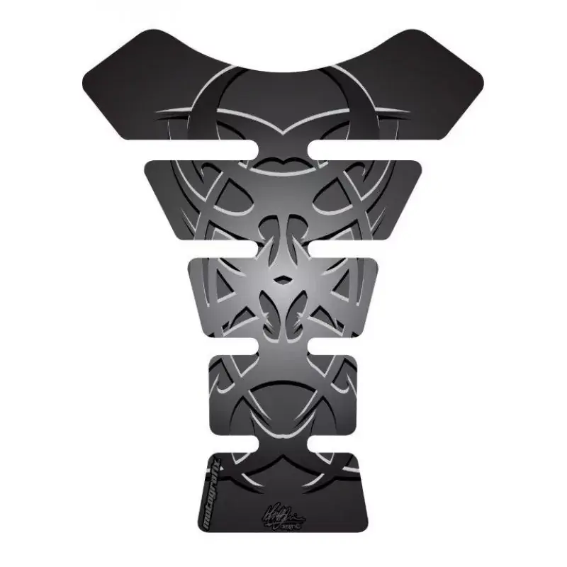 Motografix Celtic Tribal Tattoo Silber/Schwarz 3D Gel Tank Pad Protector Top-Seller