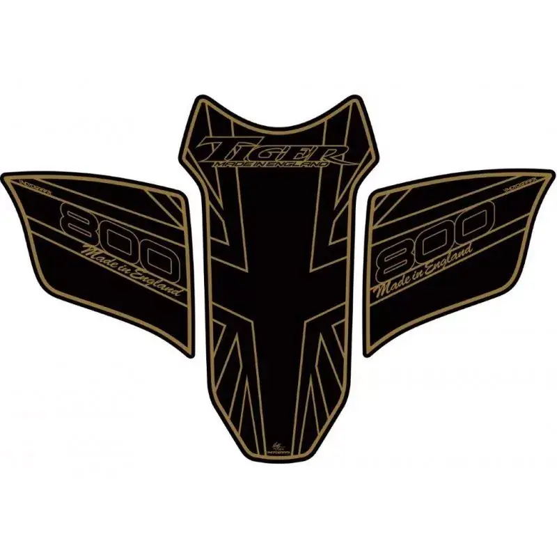 Motografix 3D Gel Tankpad Schwarz Gold passend für Triumph Tiger 800 Schnäppchen